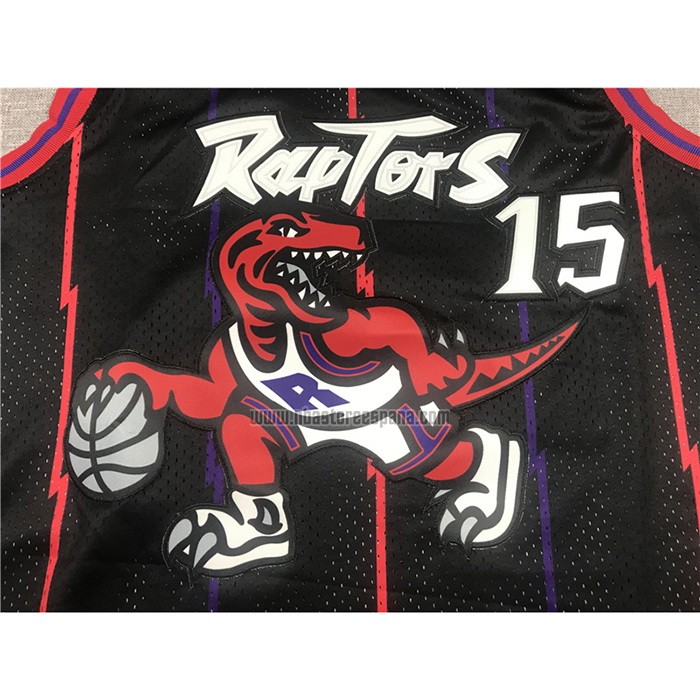 Camiseta Toronto Raptors Vince Carter NO 15 Mitchell & Ness 1998-99 Negro2